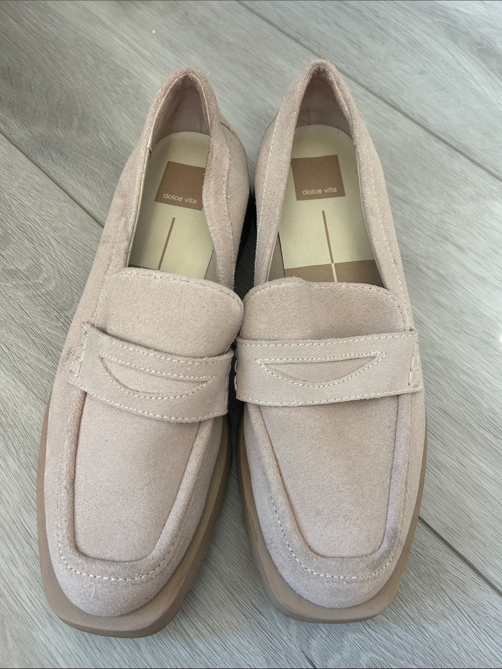 Dolce Vita Women's Suede Loafers in Blush